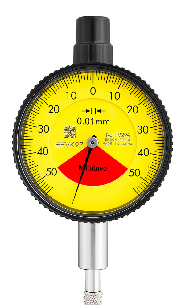 Mitutoyo Mutatós mérőóra 1 körülfordulással, Sorozat 1, ütés- és porálló, Ø40 mm, 1 mm (dugattyú út: 3.5 mm), 0.01 mm (1929A-62) termék fő termékképe