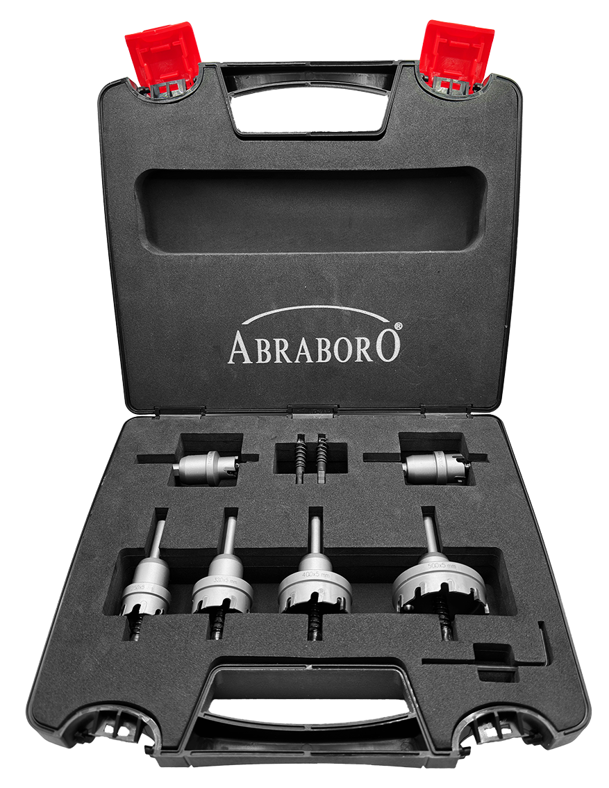Abraboro CT INOX lyukfűrész készlet keményfém fogakkal (10 mm), 9 részes termék fő termékképe