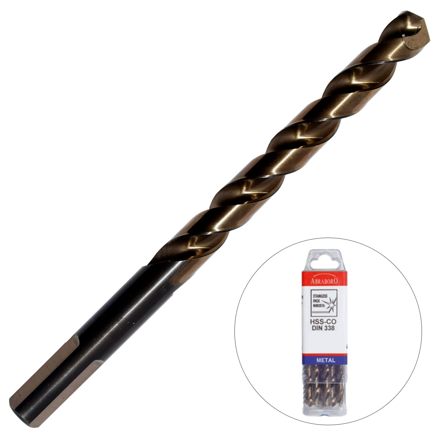 Abraboro 4.5 x 80 / 47 mm HSS-Co multi fémfúró háromszög szárral, 10 db/csomag termék fő termékképe