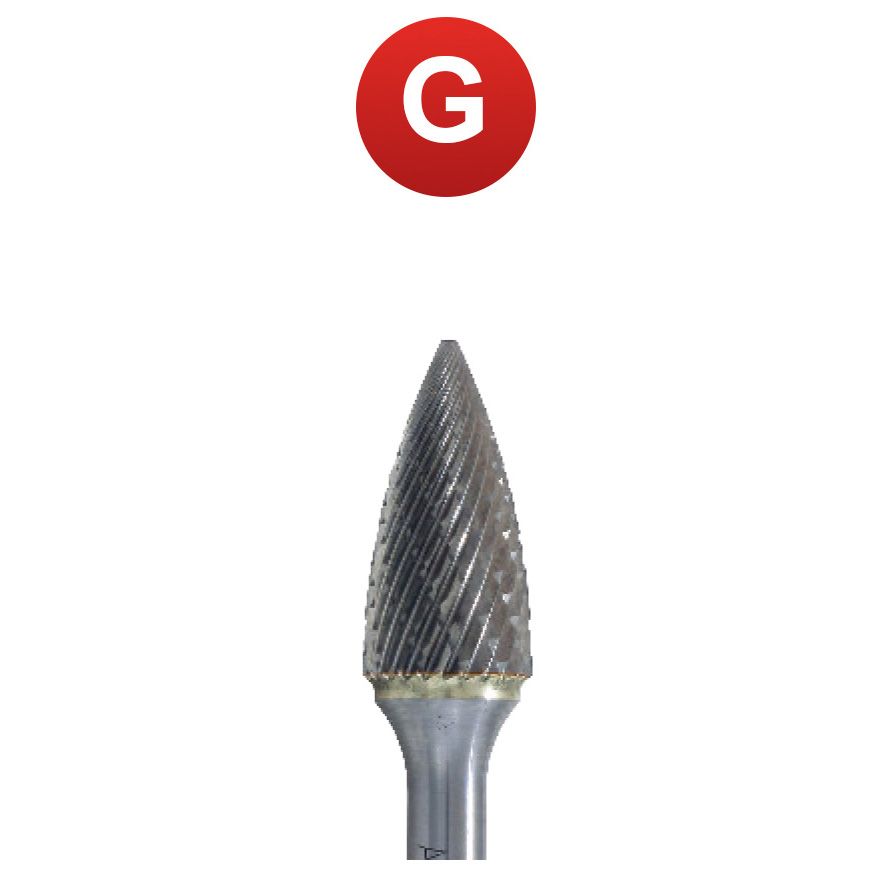 Abraboro 10 x 170/20 mm G alakú keményfém turbómaró kereszt fogazással, hosszú kivitel termék fő termékképe
