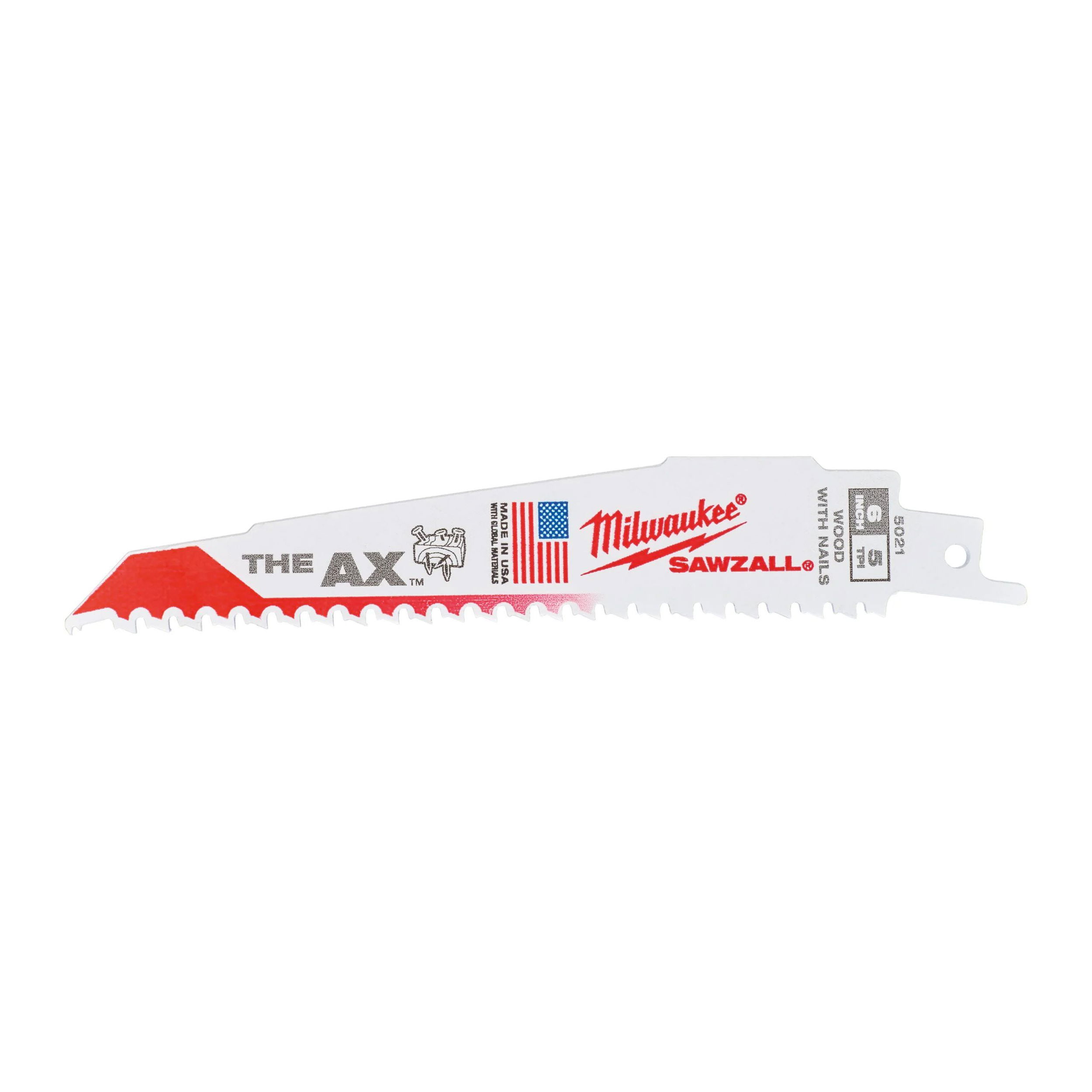 Milwaukee Heavy Duty AX szablyafűrészlap, bontó, szöges fához, Bi-Met, 150 mm, 5 TPi, 5 db/csomag termék fő termékképe