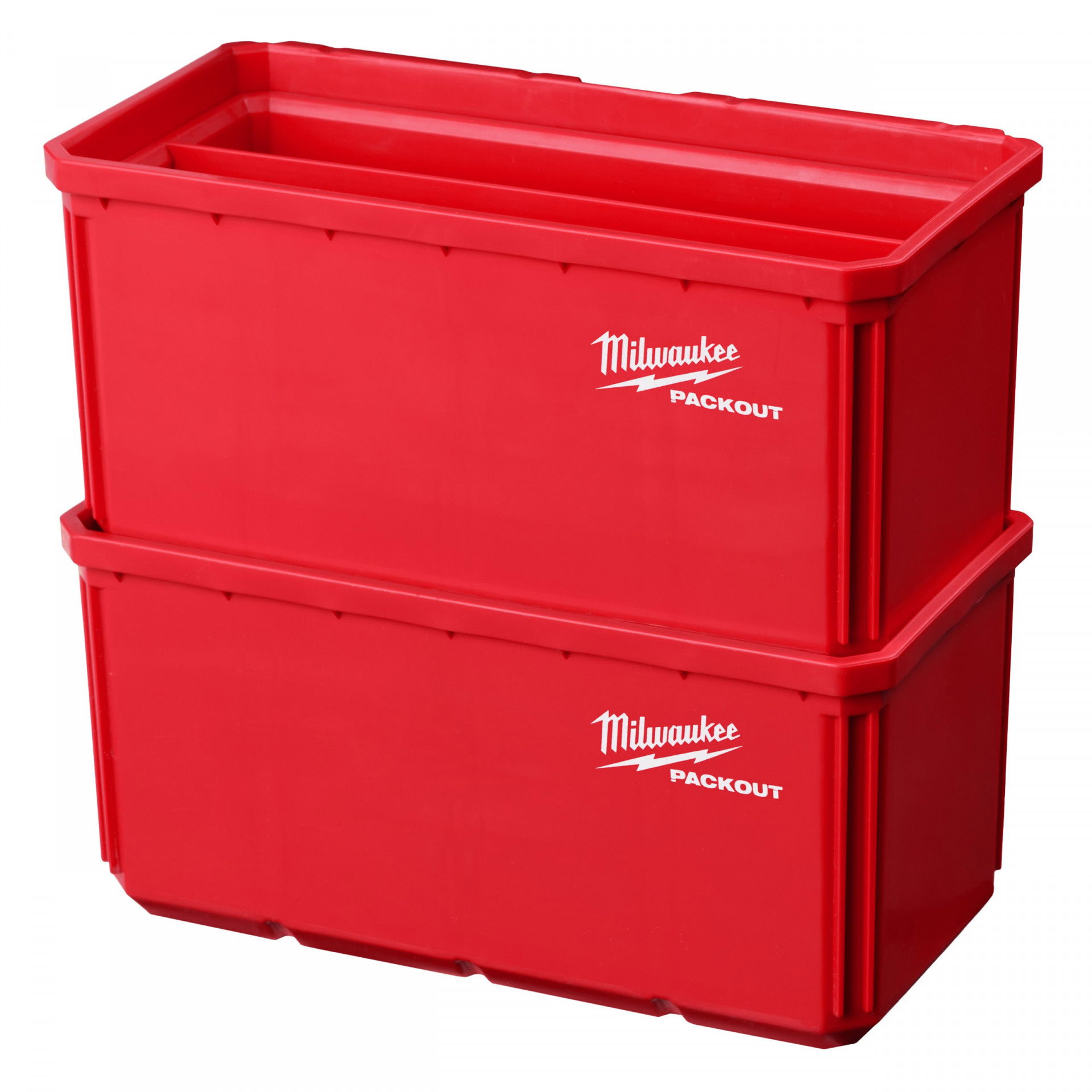 Milwaukee PACKOUT™ tároló doboz kivehető elválasztóval és belső tálcával, 203 x 102 x 102 mm, 2 db/csomag termék fő termékképe