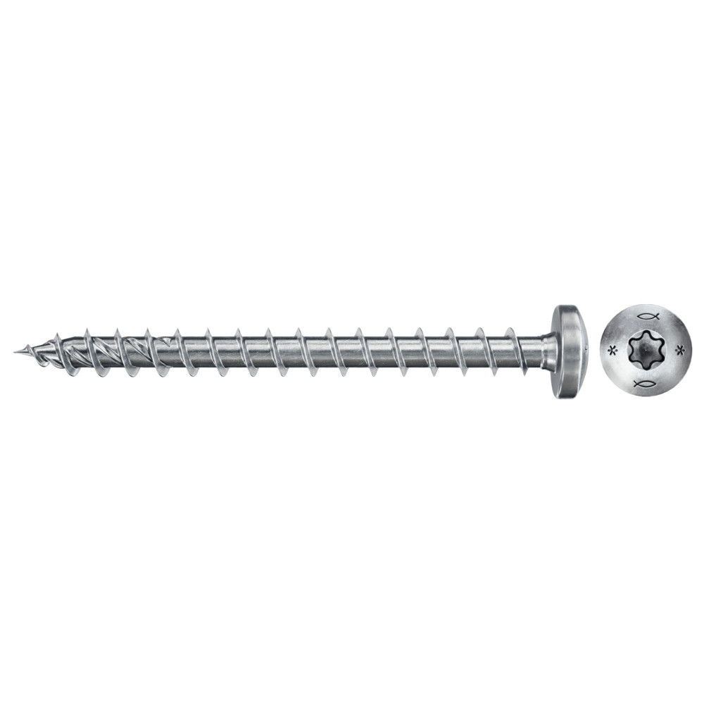 Fischer FPF II PTF 3.5 x 25 BC 200 lencsefejű, kékre horganyzott, végigmenetes forgácslapcsavar TX behajtással, 200 db/csomag termék fő termékképe