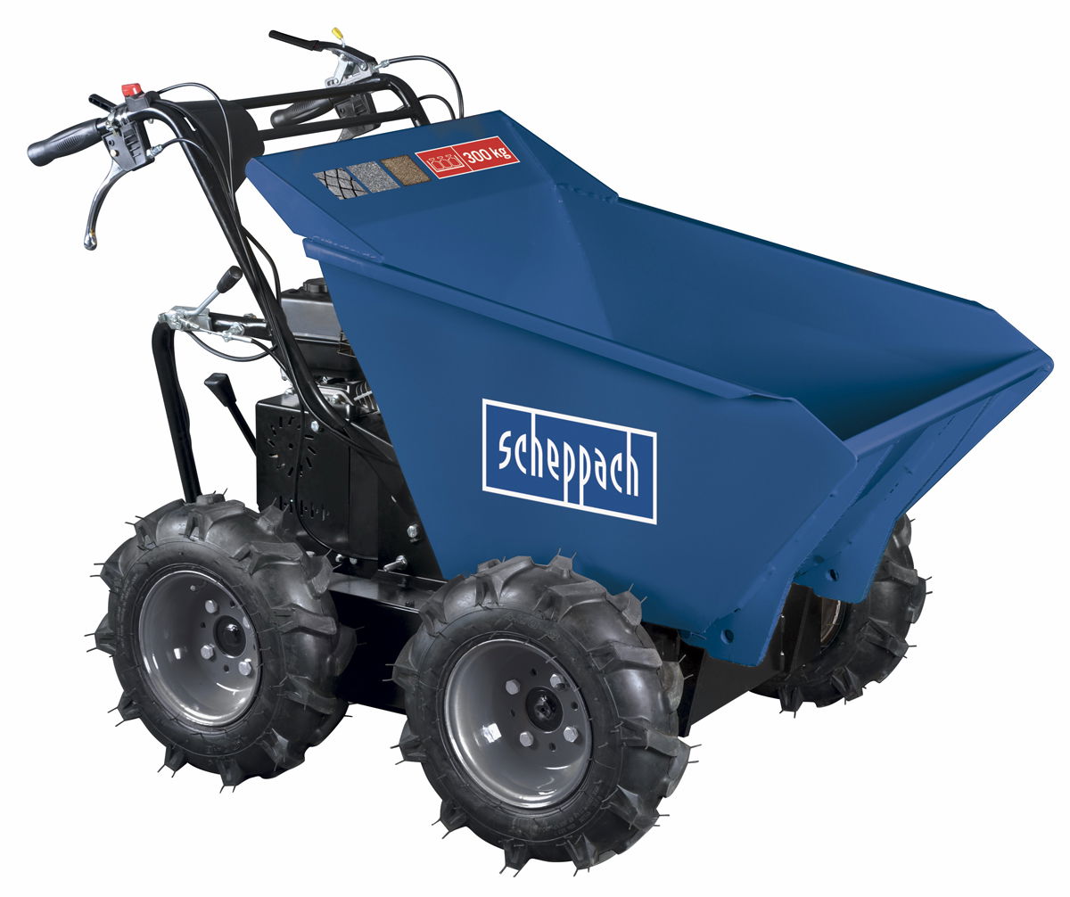 Scheppach DP 3000 - kerekes 4 x 4 meghajtású minidömper mechanikus billenéssel és 300 kg-os terheléssel termék fő termékképe