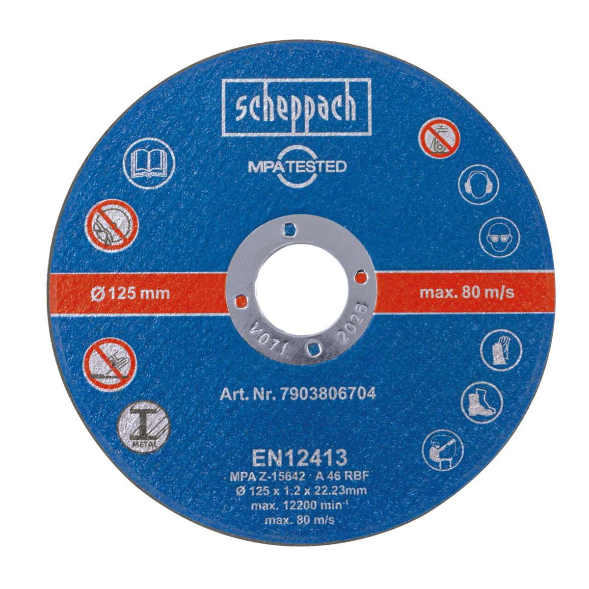 Scheppach Csiszolótárcsa készlet 125 mm (12 db) termék fő termékképe