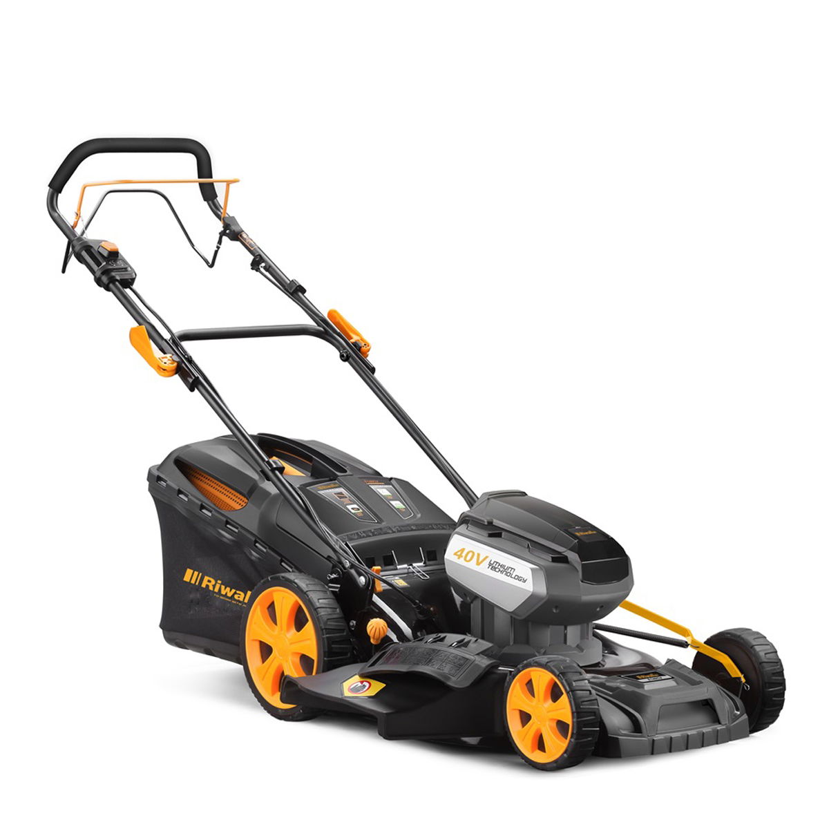 Riwall PRO RALM 4640 SPi - akkumulátoros önjáró fűnyíró szénkefe nélküli motorral 4 az 1-ben, 40 V (akku és töltő nélkül) termék fő termékképe