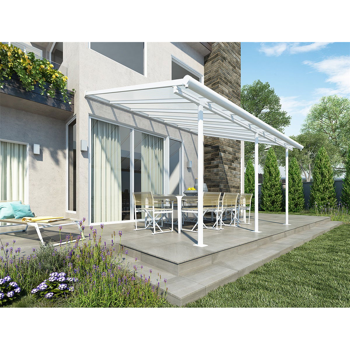 Palram - Canopia Sierra 4200 fehér 3 x 4,25 termék fő termékképe